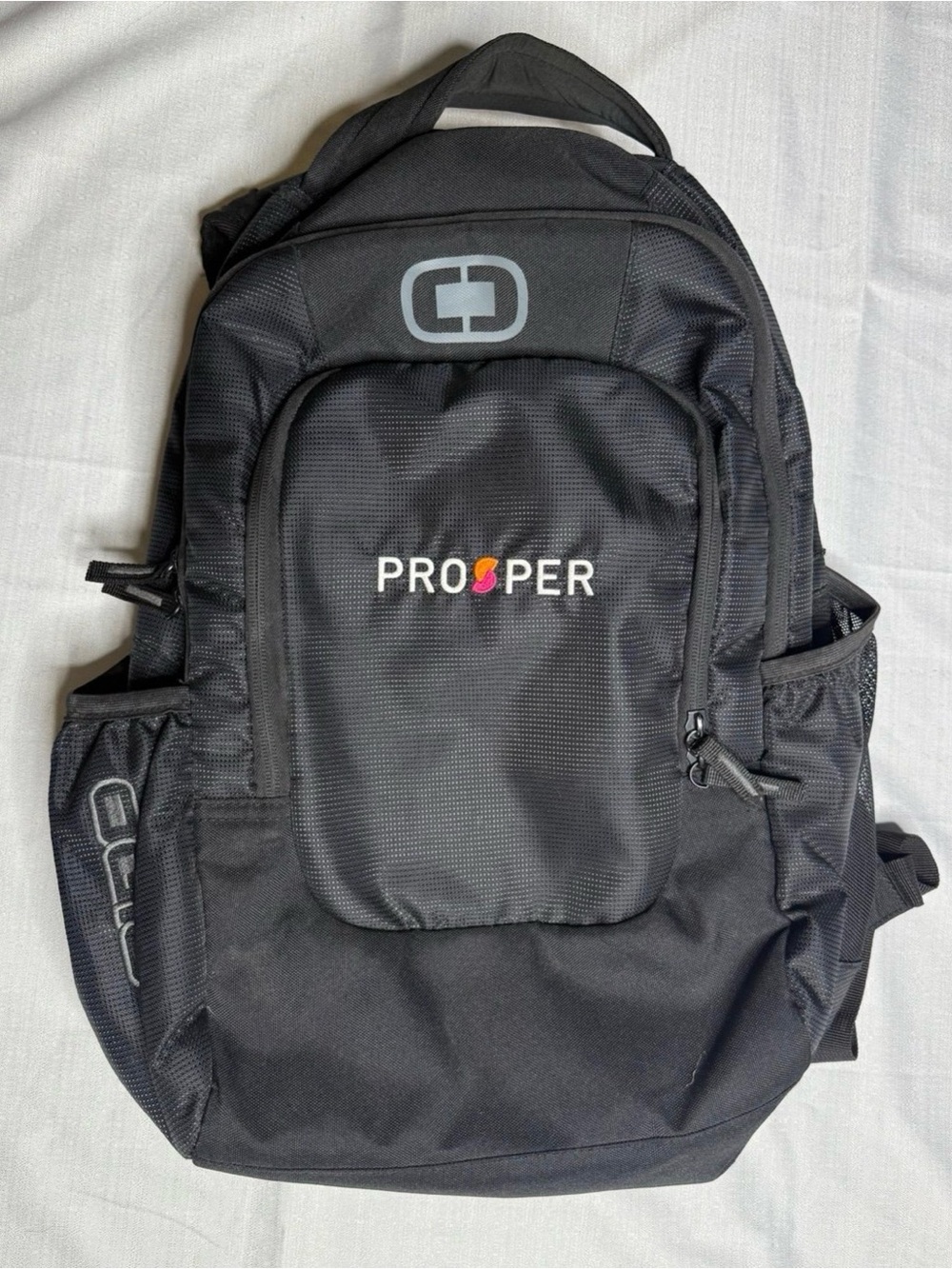 OGIO Logan Padded Backpack Laptop Bag Black  "Prosper" logo